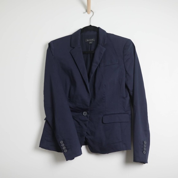 Ann Taylor Jackets & Blazers - Ann Taylor Navy Blue Work Formal/Professional Lined Cotton Coat